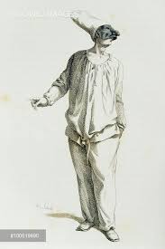 Pulcinella In 1800 Illustrated By Maurice Sand 1823 1889 Engraving From The Commedia Dell Arte Study Entitled Masques E Commedia Dell Arte Illustration Art