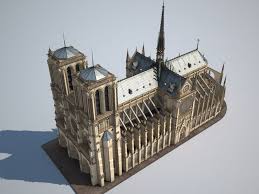 Notre Dame De Paris Cathedral 3d Model Cathedral 3d Model Architecture Architecture History
