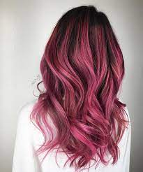 Black lilac pink net weight: Black And Berry Ombre Hair Dark Pink Hair Hair Color Purple Hair Styles