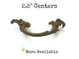 Vintage French Provincial Drawer Pull 2 5 Centers Brass French Provincial Drawer French Provincial Drawer Pulls French Vintage