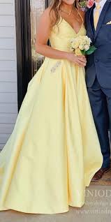 Light Blue Simple Long Prom Dresses With Pockets Cheap Formal Gown Fd1256 Prom Dresses Yellow Simple Prom Dress Long Cheap Formal Gowns