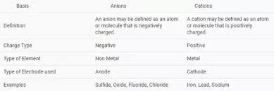 What Are The Differences Between Cations And Anions What