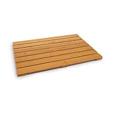 Relaxdays Badvorleger Bambus 53 5x35 5cm Rutschfest Holzvorlegerost Duschvorlage Bambusmatte Natur Amazon De Kuche Haushalt Badvorleger Bambusmatte Bambus