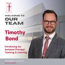 ✨ Exciting News! We are thrilled to welcome Timothy back to the Gleeson  College community! Timothy is no stranger to Gleeson, having served as our  Mathematics Learning Area Leader and SEQTA Administrator