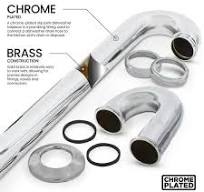 PLUMBFLEX 1-1/4 in. S-Trap with Flange for Tubular Drain Applications, 17GA Chrome Plated Brass 51921