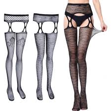 3 pairs extra long socks thigh high cotton socks extra long boot stockings for girls women (black, dark grey, wine red, 3). Jual Oem Womens Thigh High Fishnet Tights Black Hosiery Garter Belt Lingerie Online April 2021 Blibli