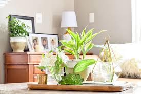 Decorative serving trays work double duty as design accents. How To Style A Coffee Table Tray For Spring Casa Watkins Living