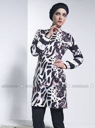 Modern Leopar Desenli Tasarim Mayo Siyah Mayovera Muslim Swimwear Women Swimsuits Swimwear Pattern