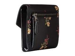 Great organization is the key to a. Coach Leather Small Wallet With Floral Bow Print In Bp Black Black Lyst