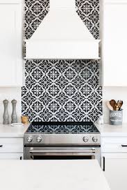 Black And White Kitchen Backsplash Tiles Black And White Patterned Tile Backsplash Kitchen Tiles Backsplash Kitchen Remodeling Projects Patterned Tile Backsplash