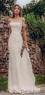 Elegant Straight Mermaid Simple Wedding Dresses With Appliques Db10183 In 2020 Bridal Dresses Wedding Dresses Strapless Wedding Dresses Simple