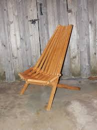 vintage pair mid century danish modern teak wood slat clam folding chairs teak wood deck chairs wood slats