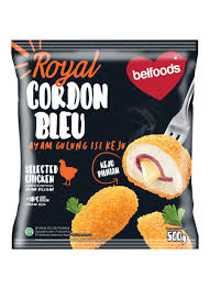 2 keping daging ayam tanpa tulang (lagi baik bahagian dada). Belfoods Royal Chicken Cordon Bleu 500g Klikindomaret