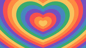 For tumblr, facebook, chromebook or websites. Rainbow Growing Hearts Zoom Ripple Pulse Seamless Motion Graphics Background Video 1 Hour Youtube