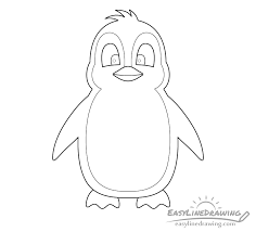Here presented 52+ penguin drawing easy images for free to download, print or share. How To Draw A Penguin Step By Step Easylinedrawing