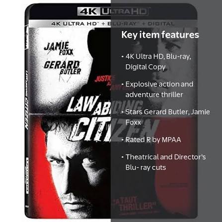 Lionsgate Home Entertainment, Law Abiding Citizen, 4K Ultra HD Blu-ray -  Walmart.com