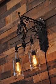 Weathered classic cottage table lamp. Rustic Chic Pulley Wall Lamp With Bottles Rustic Wine Cellar Montreal By Wood Iron Lamps Houzz