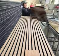 3d Wood Veneer MDF Bendable Curved Fluted Acoustic Slat Wall ...