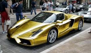 Free printable coloring page of supercar enzo ferrari. Golden Ferrari Enzo Top Speed