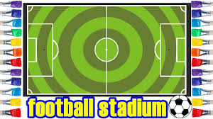 رسم ملعب كرة قدم للاطفال Draw Football Stadium Animal Drawings Border Design Drawings