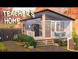 Teacher S Tiny House The Sims 4 Speed Build Youtube Tiny House Sims House