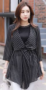 Pinstripe Belted Wrap Style Jacket Couture Fashion Elegant Fashion Fashion Outfits Did you scroll all this way to get facts about fashion royalty outfit?