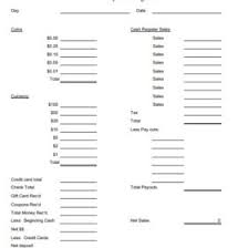 Business daily / shift cash record form track cash in and out for a location or register with this simple design form made for small business owners. Cash Register Templates 10 Free Printable Docs Xlsx Pdf Formats Samples Examples