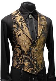 Black And Gold Clothes Men Aristocrat Vest Gold Black Tapestry Shrine Of Hollywood Vest Outfits Men Black And Gold Outfit Fashion