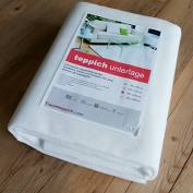 Dazu habe ich einen fleckerlteppich genommen, an der unterseite einen rutschstopp angenäht (fast so groß, wie der teppich), ein seil, so lang wie der teppich breit ist und 2 kreise aus dickem filzstoff und alles in einem korb bereitgestellt. 8 90