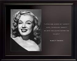 Great savings & free delivery / collection on many items. Marilyn Monroe Poster Framed Photo Famous Quotes A Wise Girl We Sell Pictures