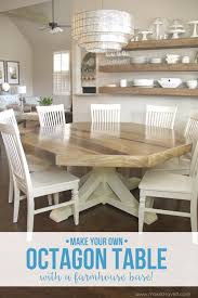 Create the table top base join (2) sheets of 3/4 plywood together using construction adhesive and 1 1/4 wood screws 12 on center. Diy Octagon Dining Room Table With A Farmhouse Base Diy Dining Room Table Farmhouse Dining Room Table Diy Dining Room