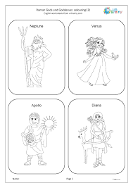 Free printable greek goddess coloring pages. Roman Gods And Goddesses Colouring 2 Greek And Roman Gods And Goddesses By Urbrainy Com
