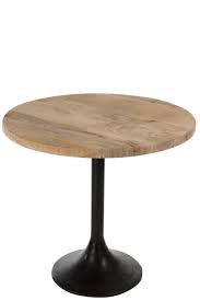 La table carrée avec angles arrondis horeca est l'élément de design que vous attendiez pour créer une atmosphère accueillant en n'importe quel coin de votre maison ou lieu d'hébergement. Table Ronde En Bois Pied Central Metal Noire J Line By Jolipa Jl 80074