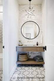 We did not find results for: Farmhouse Bathroom With Freestanding Vanity Cement Tile And Painted Brick Wall Farmhouse Bathroom Far Bathroom Interior Bathroom Design Powder Room Lighting