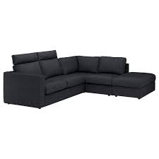 Vimle Ecksofa 4 Sitzig Ohne Abschluss Mit Nackenkissen Tallmyra Schwarz Grau Ikea Osterreich In 2020 Corner Sofa Sectional Comfortable Sofa