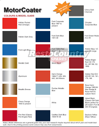 74 eye catching holden paint chart