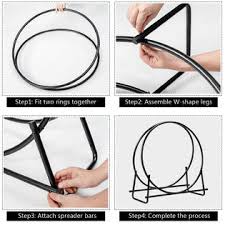 These racks are similar to the round tubular racks, but the thicker gauge, square tube construction allows for greater wood capacity and. Costway Op70547 30 Tubular Steel Log Hoop Firewood Storage Rack Holder Round Display