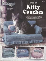 Along with the crochet pattern, a photo tutorial is included of how to assemble the wire framing, edging, and cushy batting for cat nap comfort. Cat Bed Couch Lounge Crochet Patterns Crochet