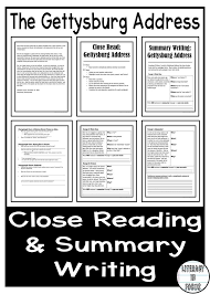 Gettysburg Address Activities Google Classroom Distance Learning Gettysburg Address Activities Summary Writing Writing Lessons