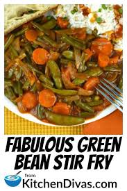 Our Fabulous Green Bean Stir Fry Is Full Of Green Beans Carrots Sugar Snap Peas And Onions Combined In A Lig Green Beans Vegetarian Appetizers Veggie Recipes