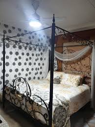 Check spelling or type a new query. King Size Wrought Iron Canopy Bed Frame With Poles Furniture Home Living Furniture Bed Frames Mattresses On Carousell