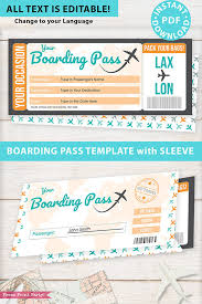 Tourism, travel, airplane, beach, mountains, navigational compass, palm tree, yacht, passport, diving, cruise ship. Boarding Pass Template W Holder Gold Planes Press Print Party