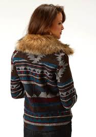 stetson womens multi aztec print jacket