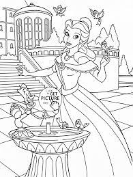 Princess Bell In The Castle Coloring Page For Kids Disney Princess Coloring Pages P Disney Princess Coloring Pages Unicorn Coloring Pages Belle Coloring Pages