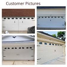 Trim rectangle panels to create curved windows and sunburst style windows. Sanfurney Magnetic Garage Door Windows Panes Arch Style Pre Cut Faux Fake Decorative Window Decals 32 Pack For 2 Car Garage Kit Gloss Black Pricepulse