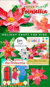 Paper Plate Poinsettia Holiday Craft For Kids Deep Space Sparkle Holiday Crafts For Kids Holiday Crafts Easy Holidays Crafts