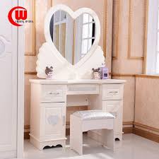 The Beauty Of European Dresser Korean Romantic Heart Shaped Small Dressing Table Dressing With Mirror Photo Small Dressing Table Mirror Photo Dressing Mirror