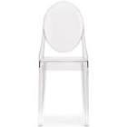 The ghost chair is an ode, reference, and tribute in that it transcends time and place, sitting comfortably at timeless. ghost chairs in a kitchen. 109 00