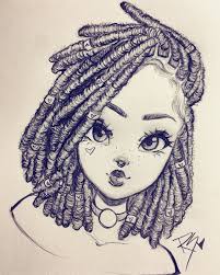 How To Draw Locs Art Drawings Sketches Christina Lorre Drawings Girl Drawing Sketches