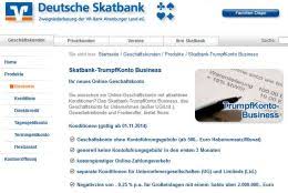 Hallo, ich besitze zur zeit ein geschäftskonto als natürliche person bei der dab bank. Skatbank Geschaftskonto Sind Die Konditionen In Ordnung